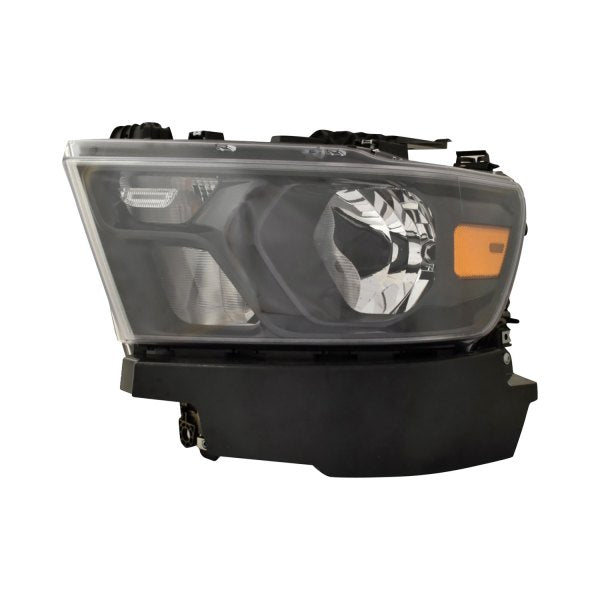 RAM RAM PICKUP-RAM 2019-2025 — HALOGEN HEADLIGHT LH; BLACK BEZEL; PICKUP-RAM-1500 2019-2024