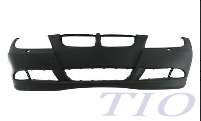 BMW 3 SERIES 2006-2011 — FRONT BUMPER PRIMED; W/H.L WASHER HOLES; W/O SENSOR HOLES;SEDAN/WAGON 2006-2008