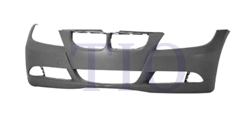BMW 3 SERIES 2006-2011 — FRONT BUMPER PRIMED; W/O M-PACKAGE/SENSOR HOLES/WASHER HOLES; SEDAN/WAGON 06-08 CAPA