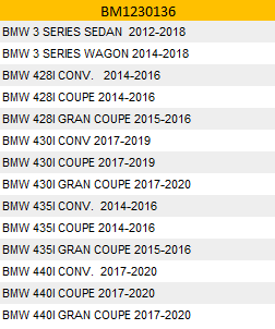 BMW 3 SERIES 2012-2018 — HOOD ; FOR BMW 3 / BMW 4 SERIES ; CLICK IMAGE FOR DETAILS