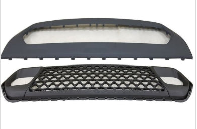 JEEP COMPASS_MP 2017-2025 — FRONT BUMPER GRILLE; TEXTURED BLACK WITH GRAY FRAME; TRAILHAWK; 2022-2025