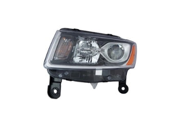 JEEP GRAND CHEROKEE 2011-2021 — HALOGEN HEADLIGHT LH; FOR LAREDO/LIMITED; CHROME BEZEL; GRAND_CHEROKEE 2014-2016