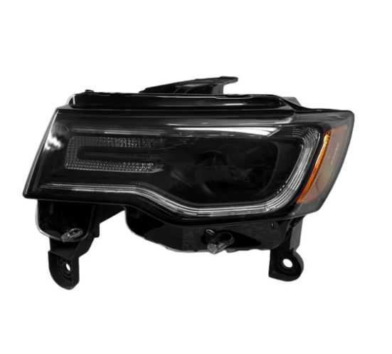 JEEP GRAND CHEROKEE 2011-2021 — HID HEADLIGHT LH; BLACK BEZEL; W/ ADAPTIVE; FOR LIMITED/TRAILHAWK; 2016-2018