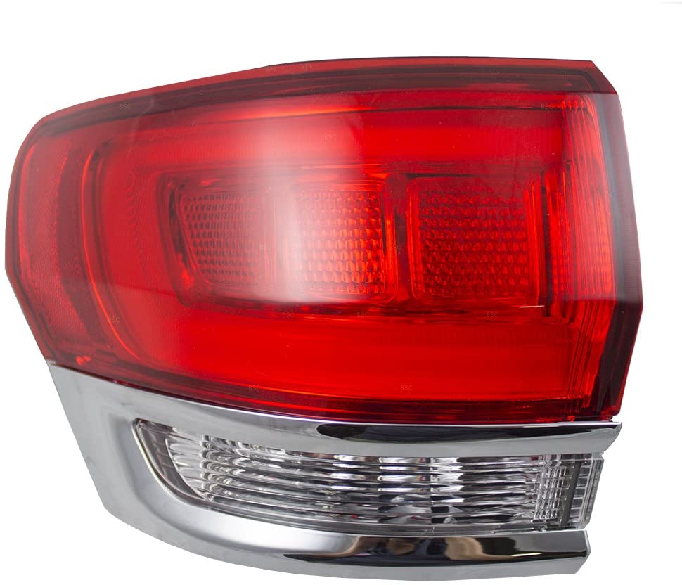 JEEP GRAND CHEROKEE 2011-2021 — OUTER TAIL LIGHT LH; CHROME TRIM; LAREDO/LIMITED/OVERLAND/SUMMIT; 14-21/WK 2022 CAPA