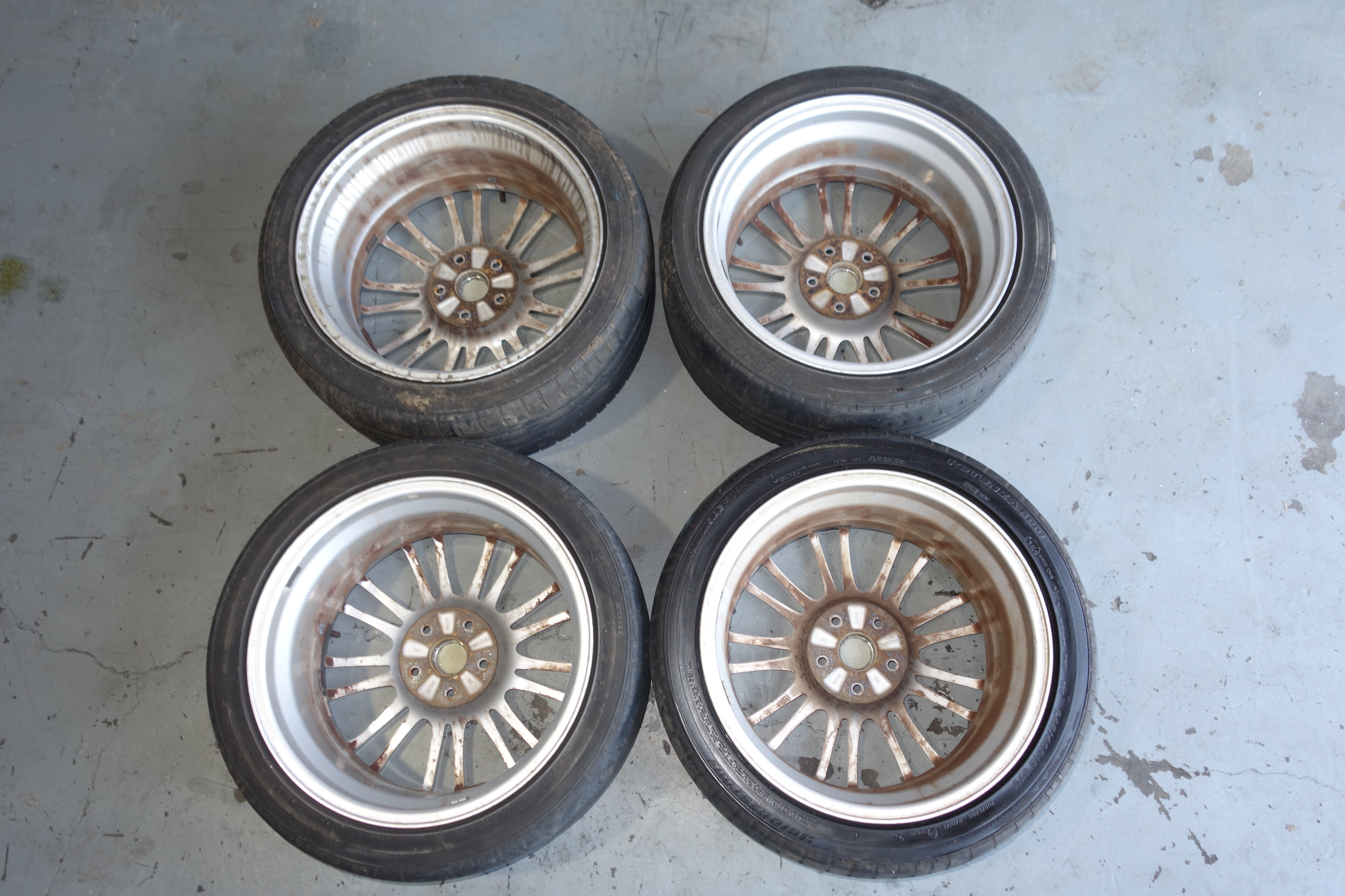 JDM Subaru Impreza WRX STi BBS Forged Rims Wheels Tires Mags GRB Light Weight 5x114.3 18x8.5 +55