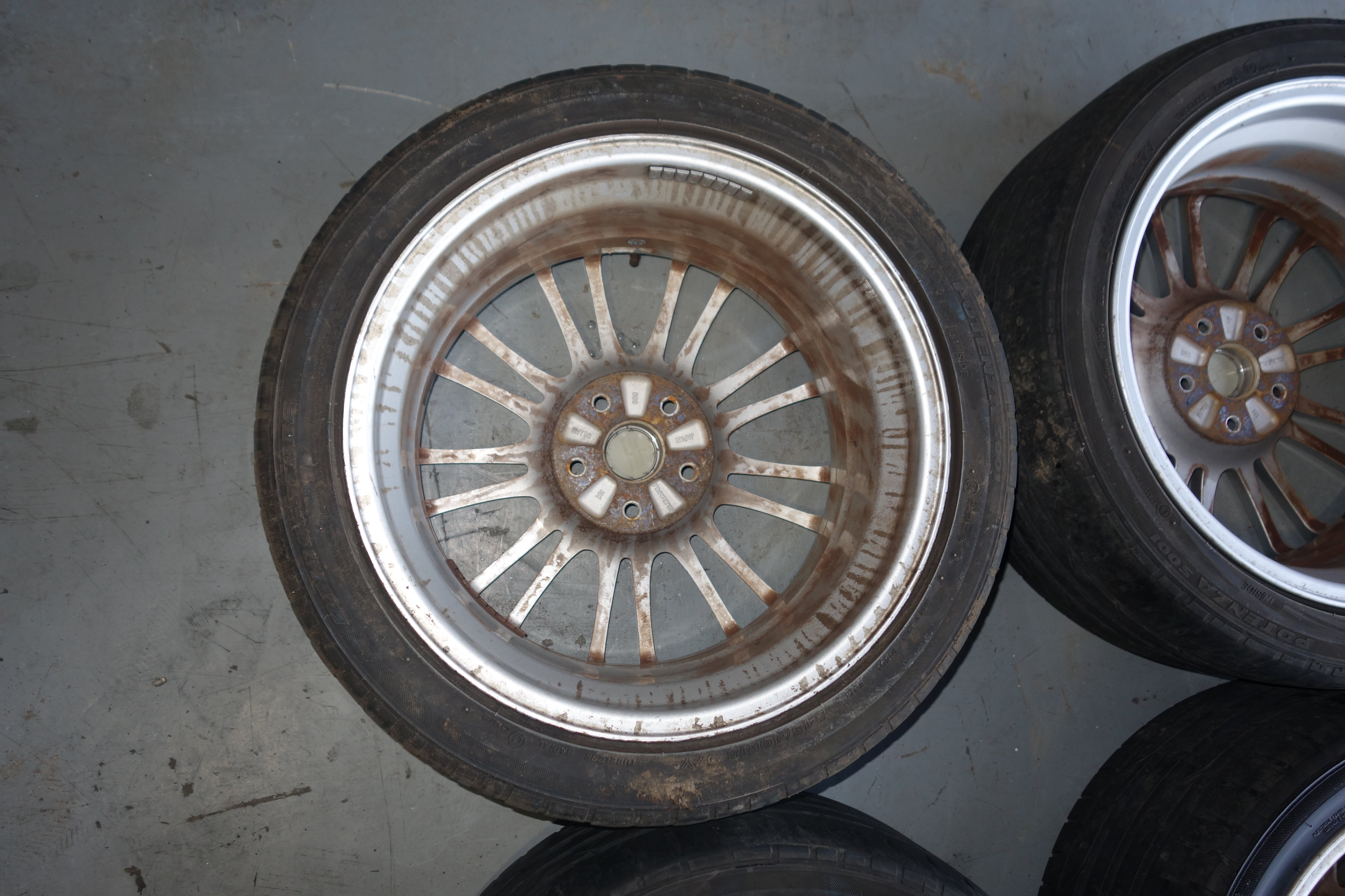 JDM Subaru Impreza WRX STi BBS Forged Rims Wheels Tires Mags GRB Light Weight 5x114.3 18x8.5 +55