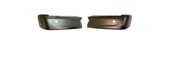 FORD PICKUP F150 2021-2023 — REAR 2-PC LH+RH BUMPER END SET; BLACK; PTM; W/ PARKING SENSORS; W/O ACTIVE PARK ASSIT; F150/RESPONDER 21-23/LIGHTNING 22-24 (OE ML3Z17906BAPTM)