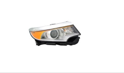 FORD EDGE 2011-2014 — HALOGEN HEAD LIGHT RH; CHROME; W/O SPORT/LOGO; EDGE 2011-2014