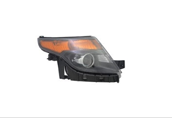 FORD EXPLORER 2011-2015 — HALOGEN HEADLIGHT RH; BLACK; W/O LOGO; SPORT PKG; 2013-2015