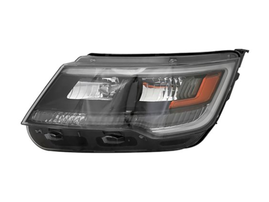 FORD EXPLORER 2016-2019 — HEADLIGHT LH; BLACK HOUSING; FOR SPORT MODELS 2016-2018 ( TO 4/2018 ) CAPA