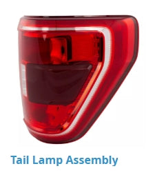 FORD PICKUP F150 2021-2023 — HALOGNEN TAIL LAMP RH; W/ BSD; W/O ON-BOARD SCALES; 2021-2023 (ML3Z13404C)