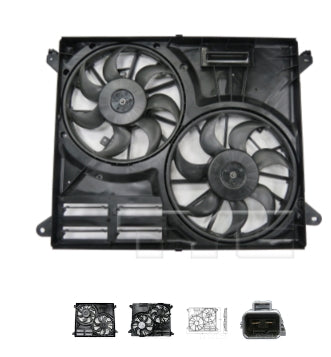 FORD EDGE 2015-2018 — DUAL RAD/CND FAN ASSEMBLY; EDGE 2.0L 15-24/3.5L 15-18/2.7L 15-24; MKX 2.7L/3.7L 16-18; NAUTILUS 2.7L 19-22 (OE F2GZ 8C607 E)