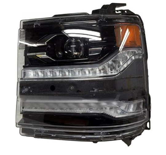 CHEVROLET SILVERADO PICKUP 2014-2018 — LED HEADLIGHT LH; PAINT TO-MATCH BEZEL; SILVERADO 1500 2016-2018/500 LD 2019