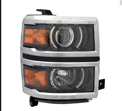 CHEVROLET SILVERADO PICKUP 2014-2018 — HALOGEN PROJECTOR HEADLIGHT RH; FITS LTZ/HIGH COUNTRY; 1500 2014-2015