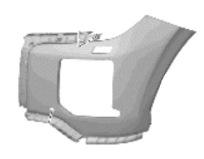 HYUNDAI PALISADE 2020-2025 — FRONT BUMPER PRIMED RH; FOR CALLIGRAPHY/ULTIMATE; 2023-2025 CAPA