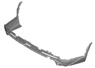 HYUNDAI PALISADE 2020-2025 — REAR LOWER BUMPER; TEXTURED DARK GRAY; FOR LIMITED/PREFERRED/SE/SEL/URBAN/XRT; 2023-2025