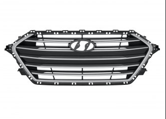 HYUNDAI ELANTRA 2017-2018 — FRONT GRILLE; USA BUILT; W/T ADAPTIVE CRUISE; SMOKE GRAY/CHROME; SEDAN 2017-2018