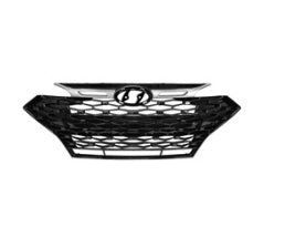 HYUNDAI ELANTRA 2019-2020 — FRONT GRILLE; KOREA BUIL; BLACK/SATIN-MOLDING; FOR SPORT; SEDAN 2019-2020