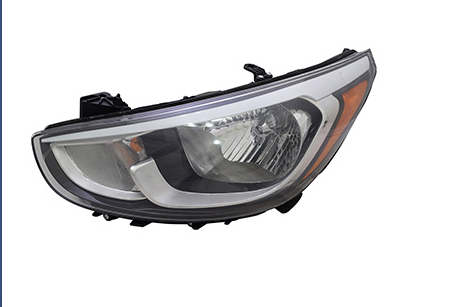 HYUNDAI ACCENT 2012-2017 — HEAD LAMP HALOGEN LH; W/O LED; ACCENT SEDAN/HBACK 2015-2017 CAPA