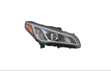 HYUNDAI SONATA 2015-2017 — HID HEADLIGHT RH; BLACK BEZEL/CHROME TRIM; SONATA 2015-2016 CAPA