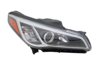 HYUNDAI SONATA 2015-2017 — HALOGEN HEADLIGHT RH; 3 TERMINALS IN SIGNAL; SE/ECO MODELS; 2016-2017