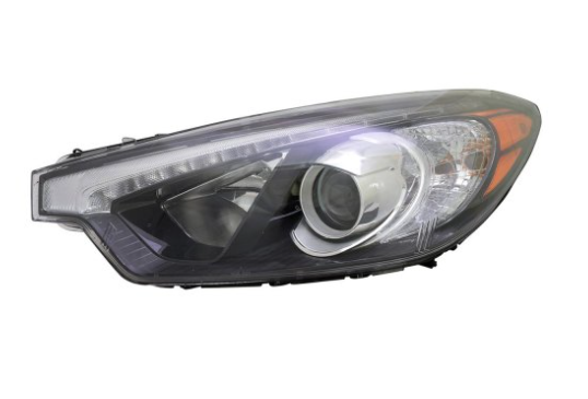 KIA FORTE 2014-2016 — HALOGEN HEADLIGHT LH; W/LED POSITION LAMP; FORTE/KOUP/HBACK 14-15 (TO 10/2014)