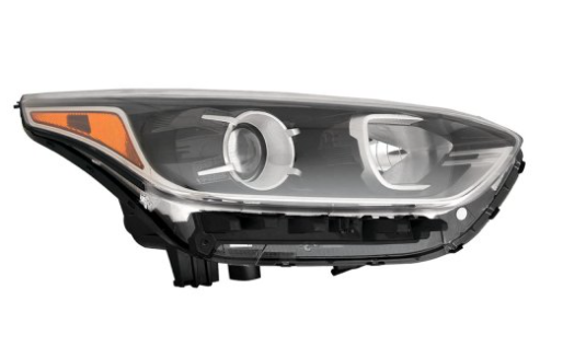 KIA FORTE 2019-2024 — HALOGEN HEADLIGHT RH; W/O LED DRIVE LAMP; 2019-2021