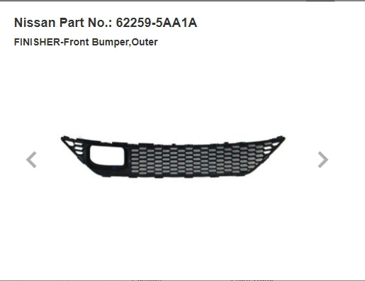NISSAN MURANO 2015-2024 — FRONT BUMPER GRILLE; W/ SENSORS; MURANO 2015-2018