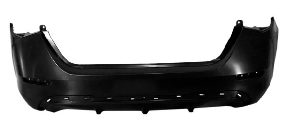 NISSAN SENTRA 2020-2025 — REAR BUMPERP RIMED; W/O SENSORS; FOR S AND SV; 2020 CAPA