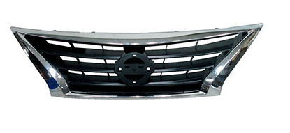 NISSAN VERSA SEDAN 2015-2019 — FRONT GRILLE; BLACK/CHROME; VERSA SEDAN 2015-2019