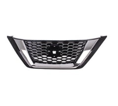 NISSAN MURANO 2015-2024 — GRILLE; FITS 22-24 W/O CAMERA; PAINTED BLACK/CHROME MOLDING; 2019-2024