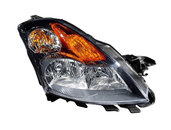 NISSAN ALTIMA 2007-2012 — HEAD LAMP HALOGEN RH; BLACK BEZEL; ALTIMA/HYBRID 2007