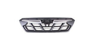 SUBARU CROSSTREK 2018-2023 — GRILLE; BLACK/UPPER ARGENT MOLDING/CHROME INSERT STRIP; FOR 2.5L; 2021-2023