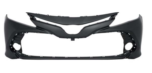 TOYOTA CAMRY 2018-2024 — FRONT BUMPER PRIMED; W/O SENSORS; FOR L/LE/LE HYB/ XLE; CAMRY/HYBRID 2018-2020 CAPA