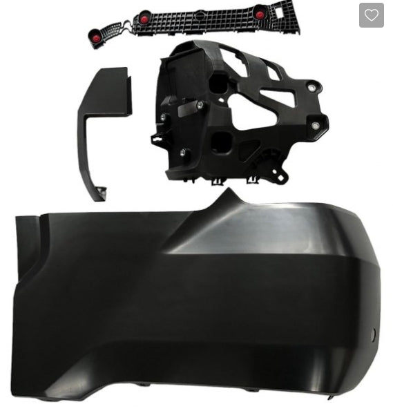 TOYOTA TUNDRA 2022-2025 — REAR BUMPER END ASS'Y LH; PRIMED; W/ SENSOR, W/O WHEEL OPENING; 2022-2025