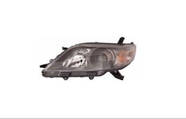 TOYOTA SIENNA 2011-2020 — HALOGEN HEAD LIGHT RH; BLACK BEZEL; FOR SE; SIENNA 2011-2014