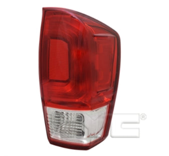 TOYOTA TACOMA 2016-2023 — TAIL LIGHT RH; SR/SR5; CLEAR LOWER LENS; 2016-2017 CAPA