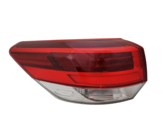TOYOTA HIGHLANDER 2014-2019 — OUTER TAIL LIGHT LH; W/O MARKER LED LAMP; HIGHLANDER/HYB 2018-2019