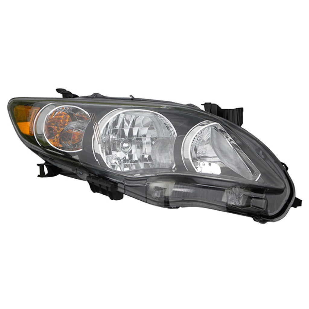 TOYOTA COROLLA 2009-2013 — HEAD LAMP RH; BLACK BEZEL; FOR S/XRS; SEDAN 2011-2013 ( EXCEPT JAPAN BUILT)