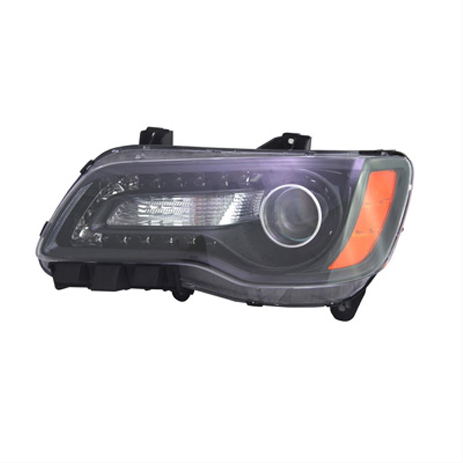 CHRYSLER 300 2011-2023 — HALOGEN LAMP HALOGEN LH; BLACK BEZEL; PROJECTOR-TYPE; 300 2012-2014