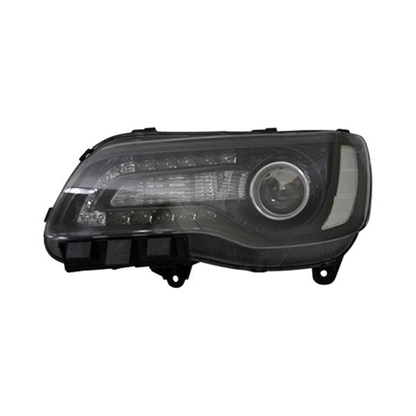 CHRYSLER 300 2011-2023 — HALOGEN HEADLIGHT LH; BLACK BEZEL; 300 2015-2017