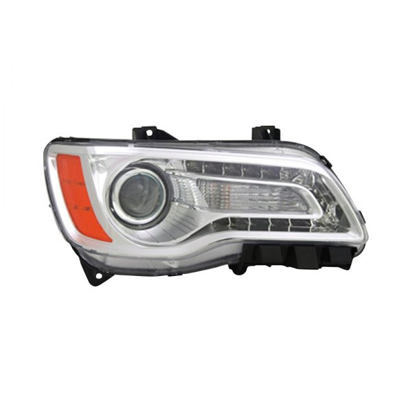 CHRYSLER 300 2011-2023 — HALOGEN HEAD LIGHT RH; CHROME BEZEL; 300 2011-2014