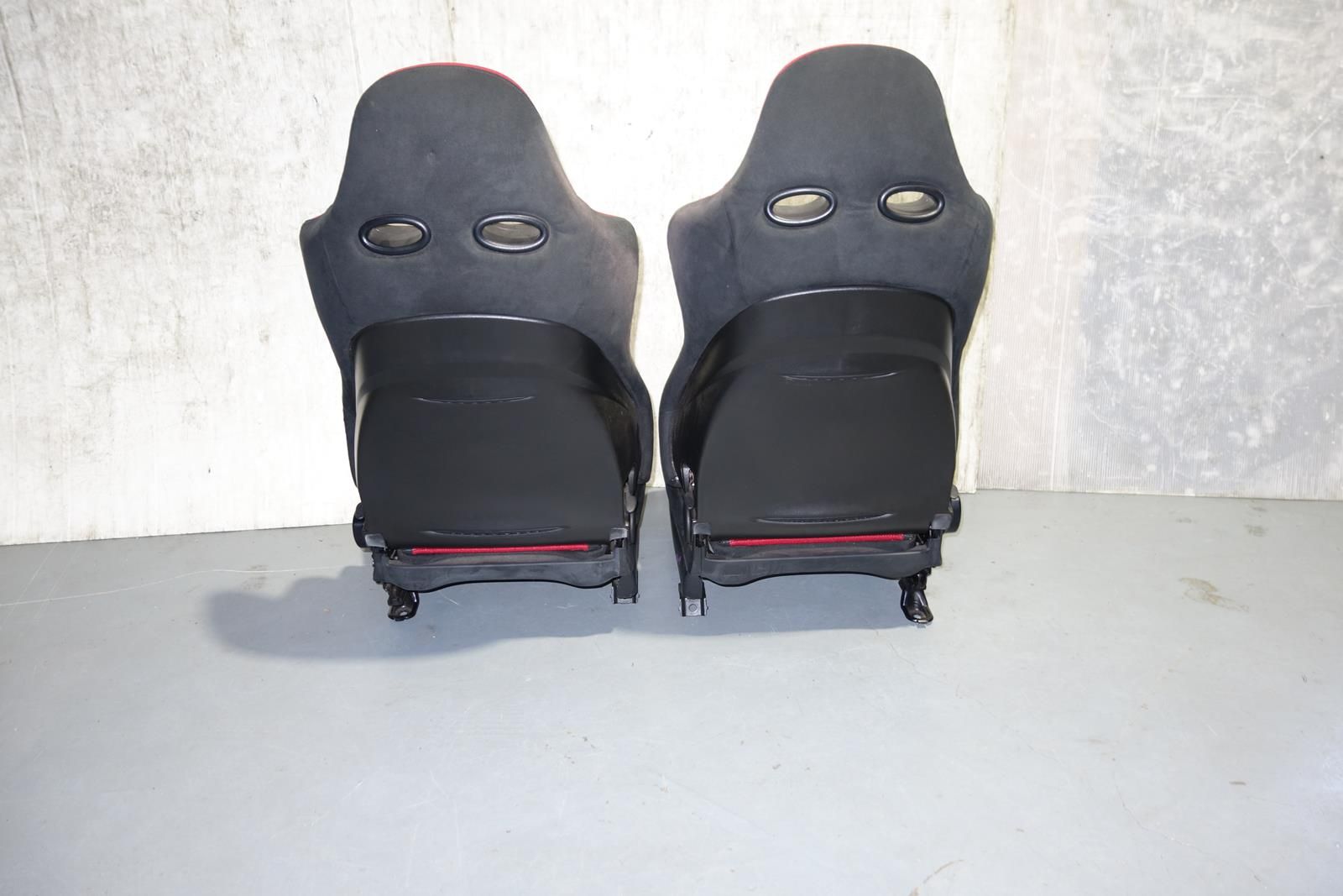 JDM Honda Civic Type R Ep3 Recaro Seats Front Recaros Seat With Rails Red / Black 2001 2002 2003 2004 2005