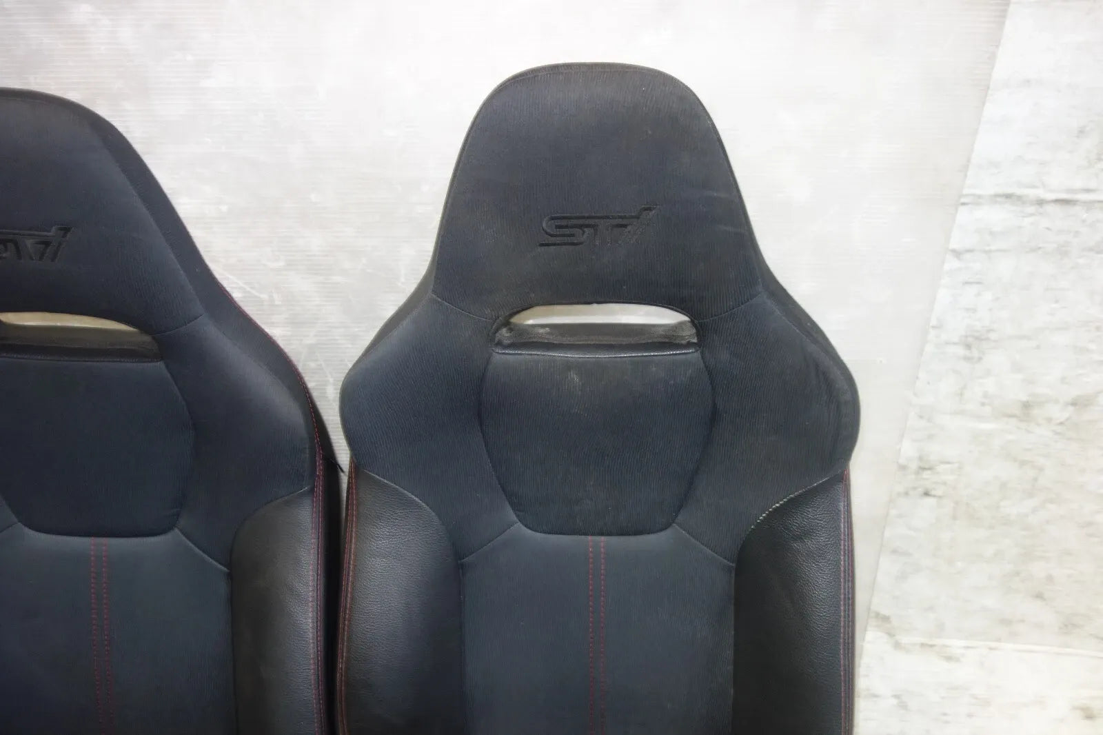 JDM Subaru Impreza WRX STi Seats RED STITCHING 2008-2014 Front Pair Left Right