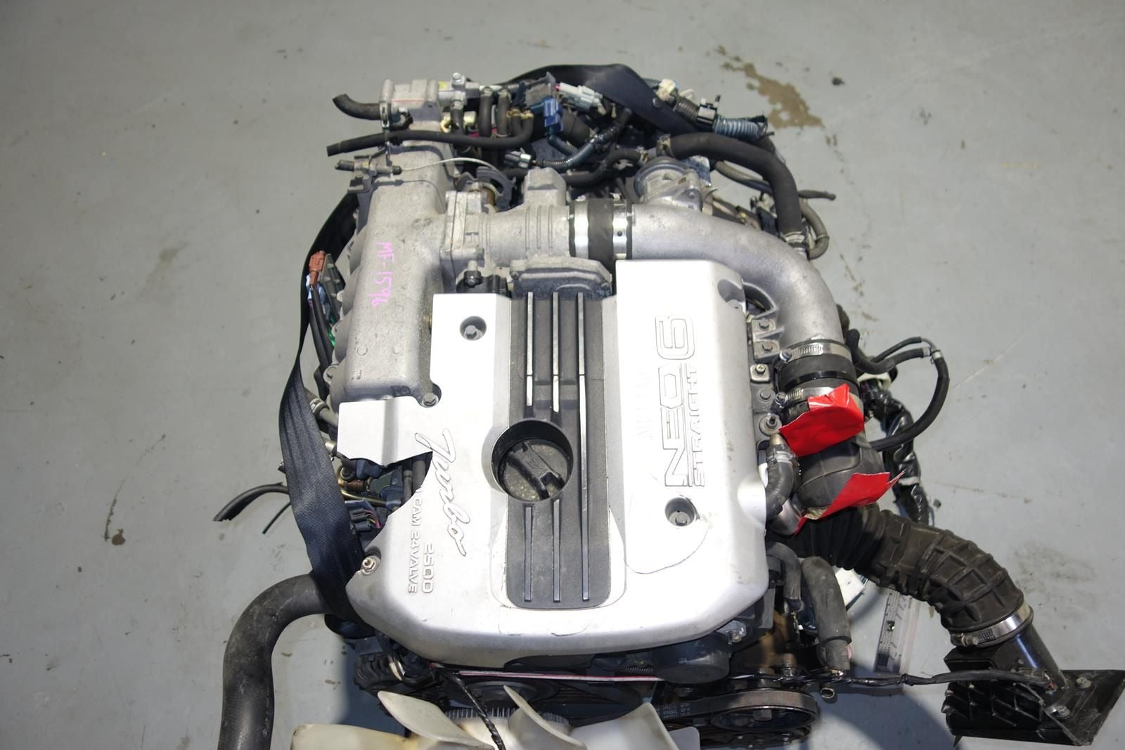 JDM NISSAN SKYLINE R34 GTT 2.5L DOHC TURBO NEO6 ENGINE LONGBLOCK JDM RB25DET AWD RB25 RB25-DET