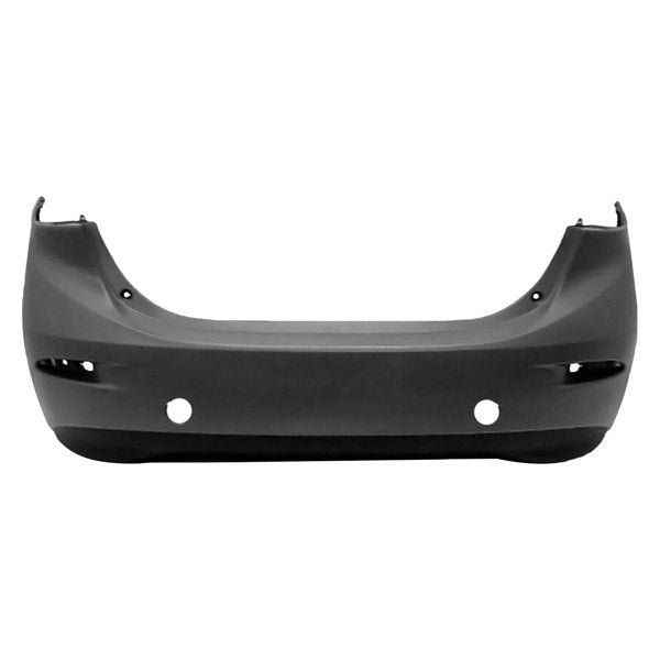 MAZDA MZ 3 2014-2016 — REAR BUMPER PRIMED; LOWER TEXTURED ; W/O SENSOR; MAZDA 3 SEDAN 2014-2018