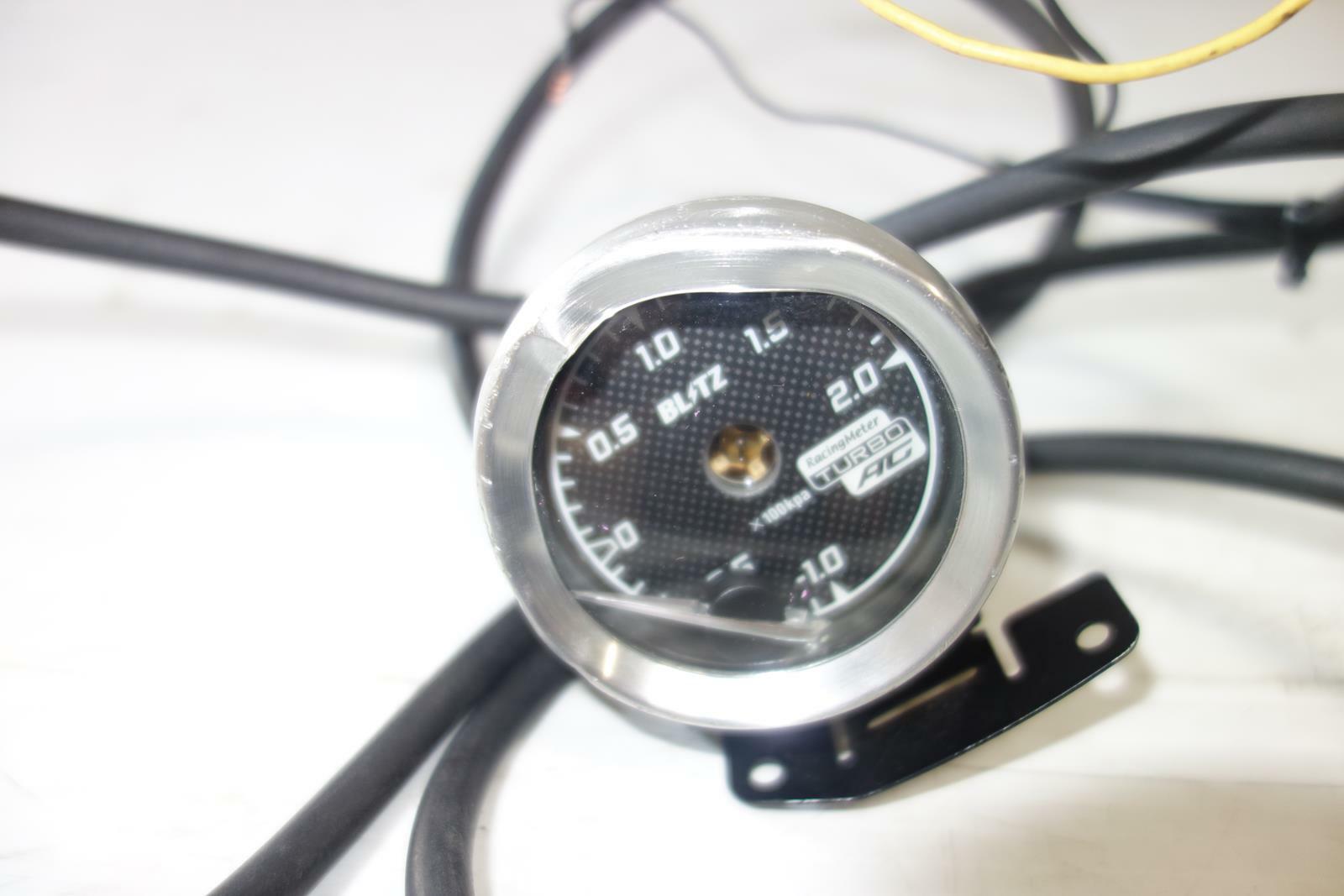 JDM Blitz Turbo Boost Gauge AC Racing Meter Genuine 2 Bar Universal Fitment