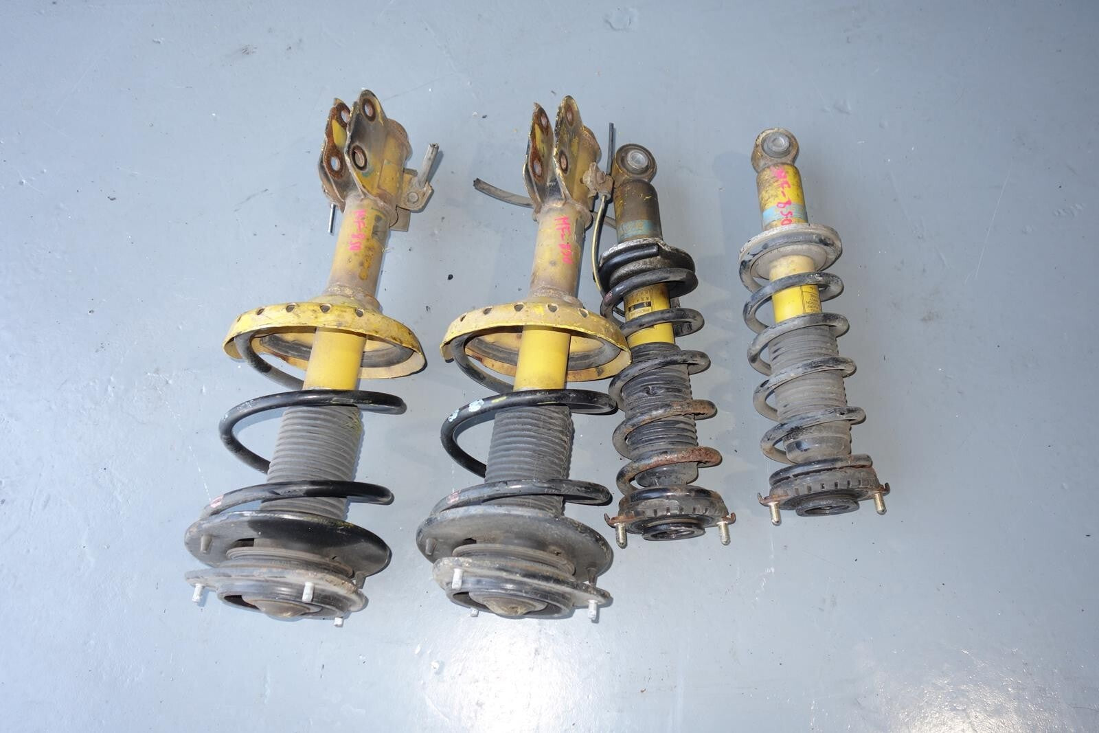 JDM Subaru Legacy Bilstein Yellow Shocks Struts Springs 2005-2009 # MF -852