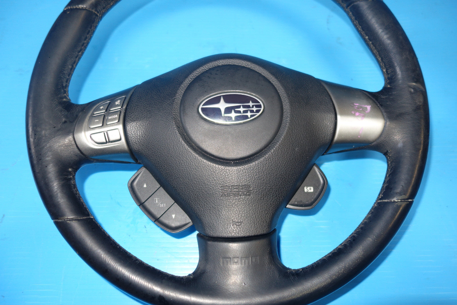 JDM Subaru Legacy & Outback OEM Momo Steering Wheel & Hub Rare BP5 2005-2009