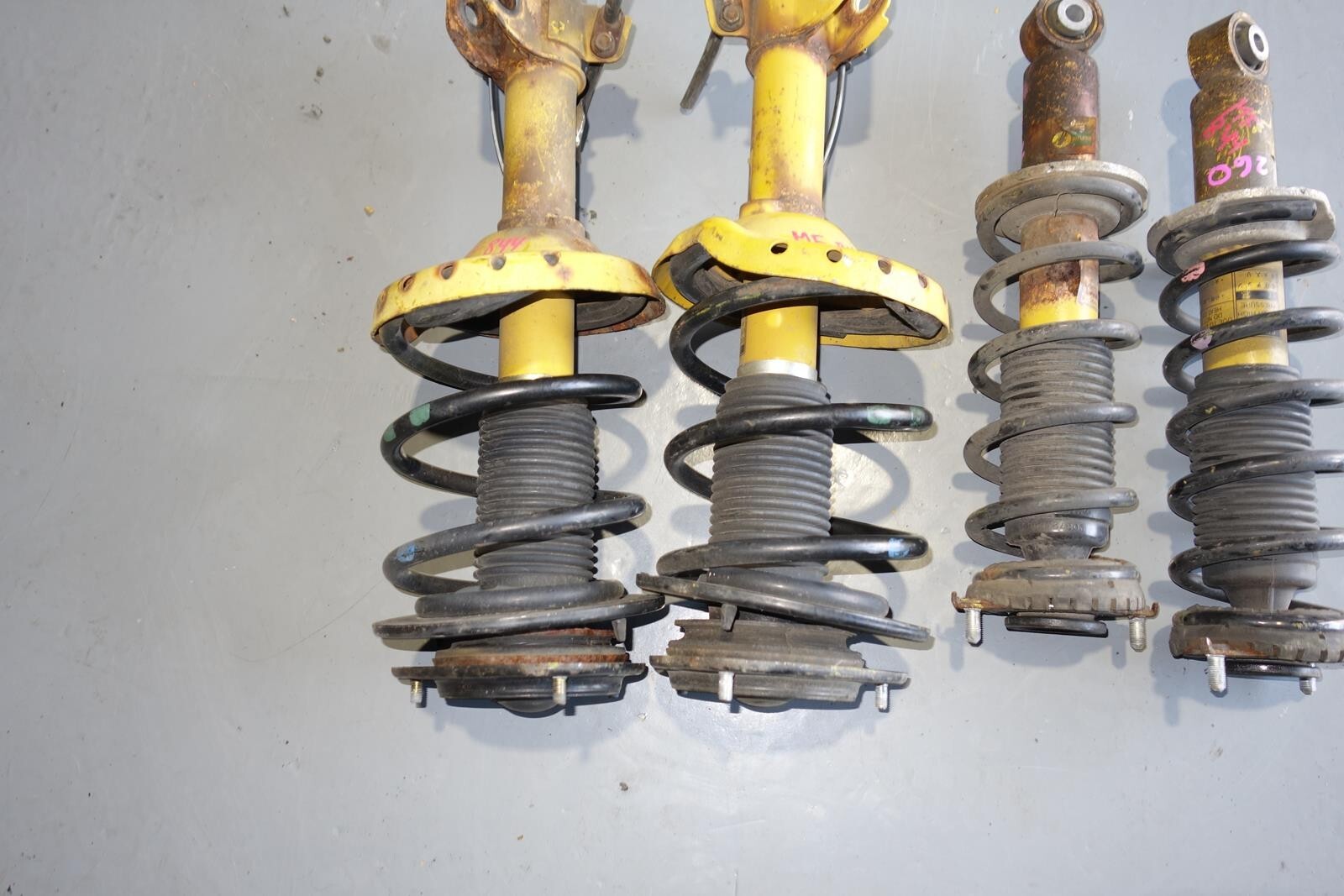 JDM Subaru Legacy Bilstein Yellow Shocks Struts Springs 2005-2009 # MF -844